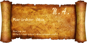Marinkor Aba névjegykártya